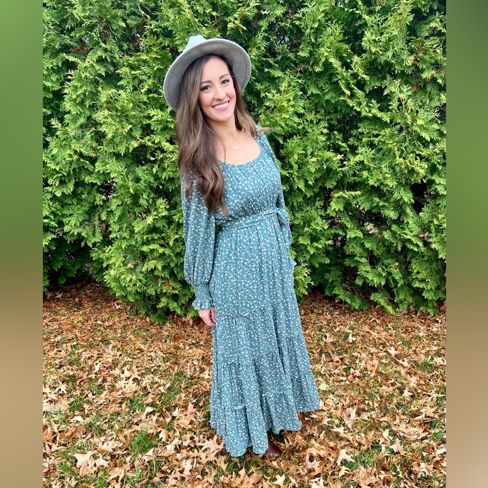 Ditzy floral ankle length dress